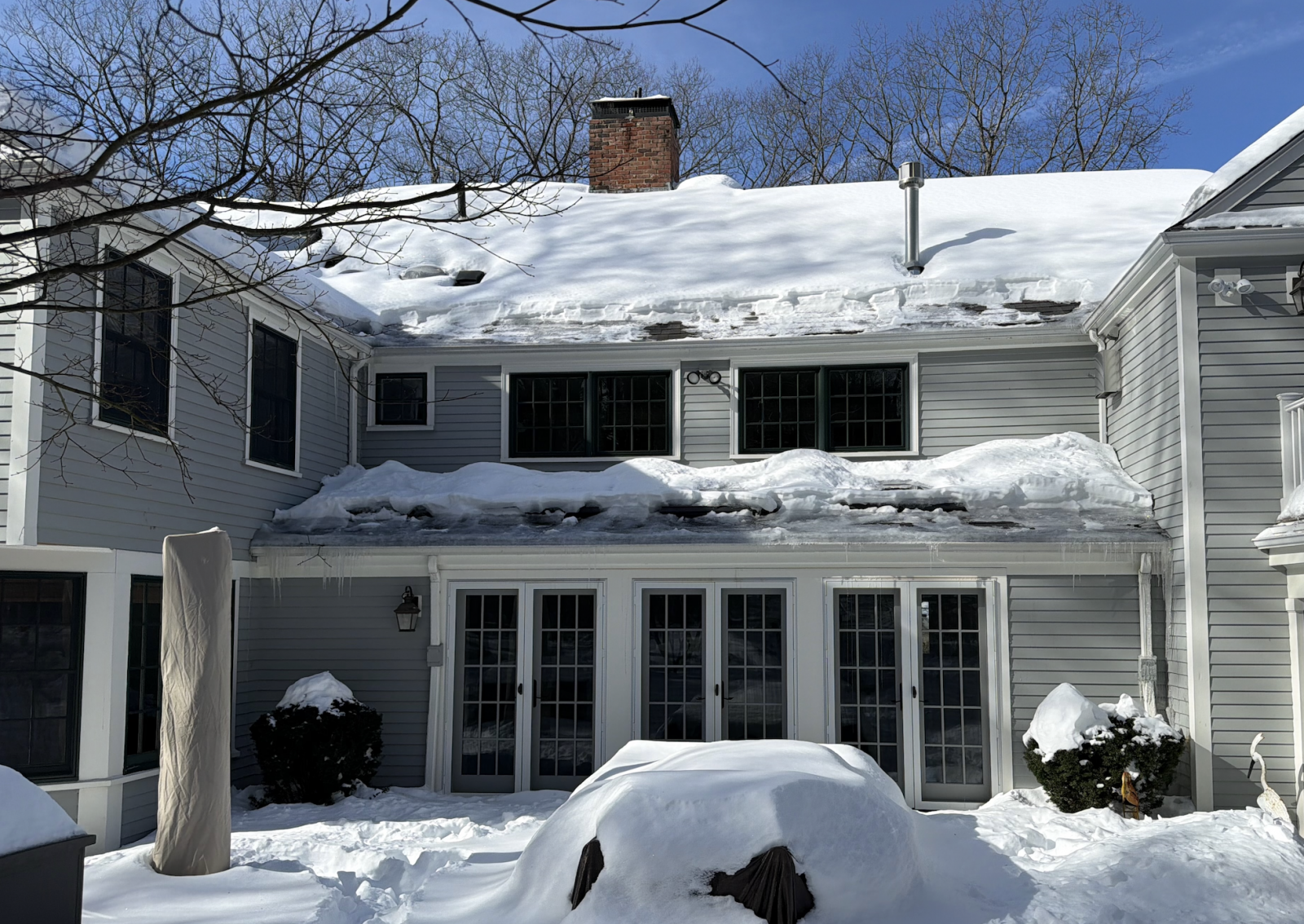 Ice dams in a New England Winter 